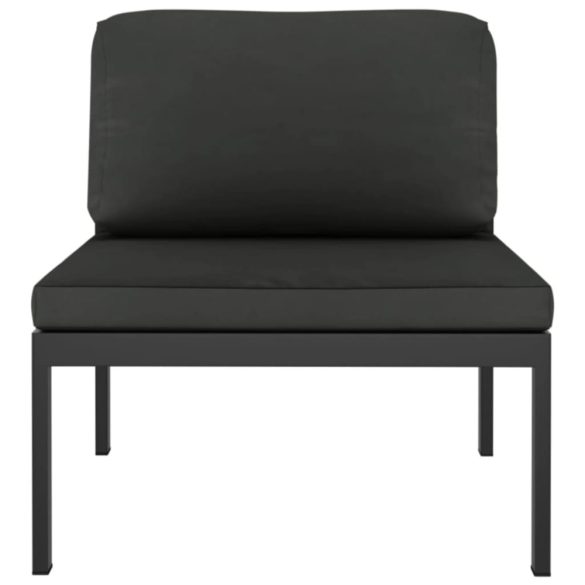 10 részes antracitszürke alumínium kerti ülőgarnitúra párnákkal