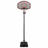fekete polietilén kosárlabda állvány 282-352 cm