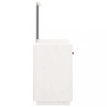 fehér tömör fenyőfa fésülködőasztal szett tükörrel