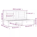 tömör fenyőfa kanapéágy matrac nélkül 80 x 200 cm