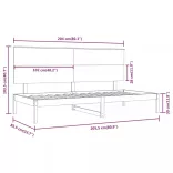 tömör fenyőfa kanapéágy matrac nélkül 80 x 200 cm