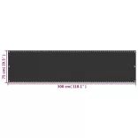 antracitszürke HDPE erkélytakaró 75 x 300 cm