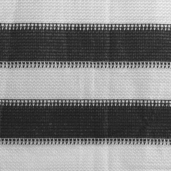 antracitszürke-fehér HDPE erkélynapellenző 75 x 500 cm