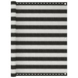 antracitszürke-fehér HDPE erkélynapellenző 120 x 300 cm