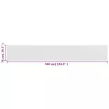 fehér HDPE erkélyparaván 75 x 500 cm