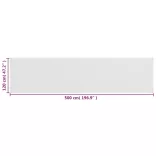 fehér HDPE erkélytakaró 120 x 500 cm