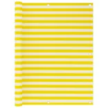 sárga-fehér HDPE erkélytakaró 120 x 500 cm