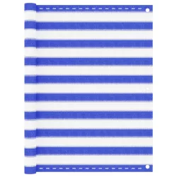 kék és fehér HDPE erkélytakaró 120 x 500 cm
