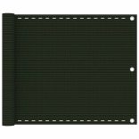 sötétzöld HDPE erkélytakaró 75 x 500 cm