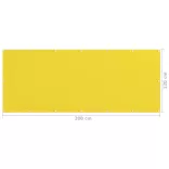 sárga HDPE erkélytakaró 120 x 300 cm