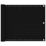 fekete HDPE erkélytakaró 75 x 500 cm