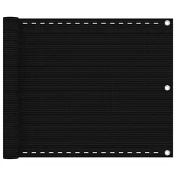 fekete HDPE erkélytakaró 75 x 500 cm