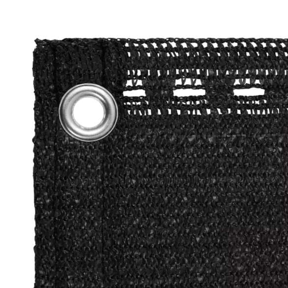 fekete HDPE erkélytakaró 120 x 400 cm