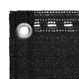 fekete HDPE erkélytakaró 120 x 500 cm