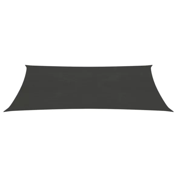 antracitszürke HDPE napvitorla 160 g/m² 2,5 x 5 m