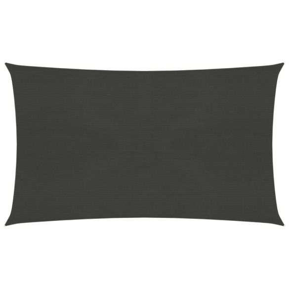 antracitszürke HDPE napvitorla 160 g/m² 3 x 5 m