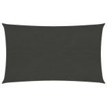 antracitszürke HDPE napvitorla 160 g/m² 3 x 6 m