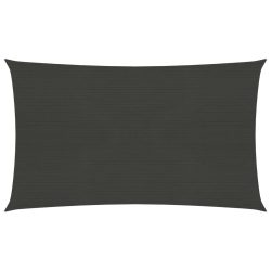 antracitszürke HDPE napvitorla 160 g/m² 3,5 x 5 m