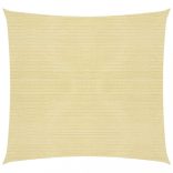 bézs HDPE napvitorla 160 g/m² 2,5 x 2,5 m