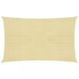 bézs HDPE napvitorla 160 g/m² 2,5 x 4,5 m