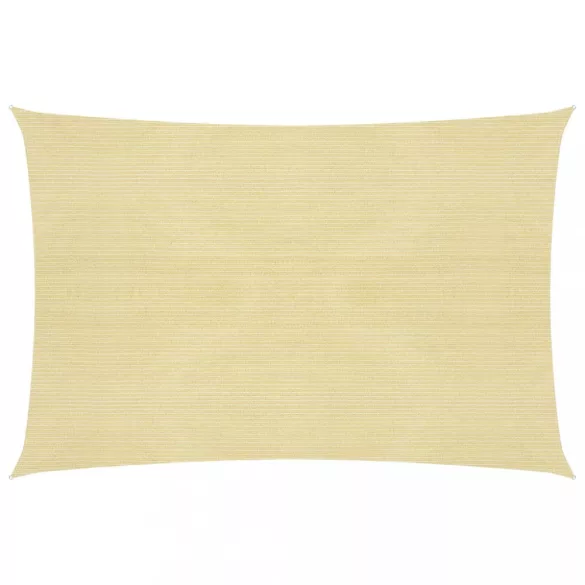 bézs HDPE napvitorla 160 g/m² 5 x 7 m