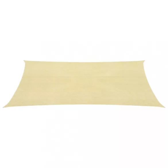 bézs HDPE napvitorla 160 g/m² 5 x 7 m