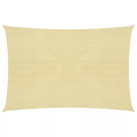 bézs HDPE napvitorla 160 g/m² 6 x 7 m