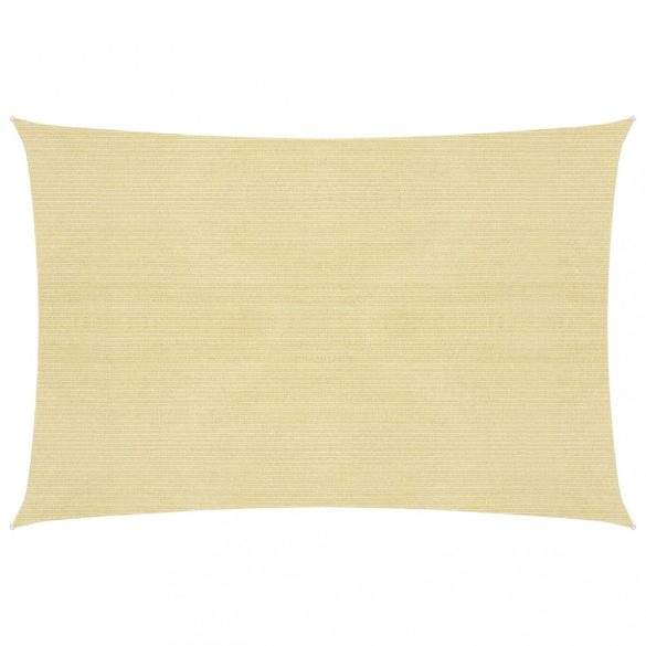 bézs HDPE napvitorla 160 g/m² 6 x 8 m