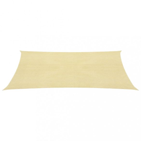 bézs HDPE napvitorla 160 g/m² 6 x 8 m