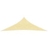 bézs HDPE napvitorla 160 g/m² 2,5 x 2,5 x 3,5 m