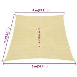 bézs HDPE napvitorla 160 g/m² 4/5 x 4 m