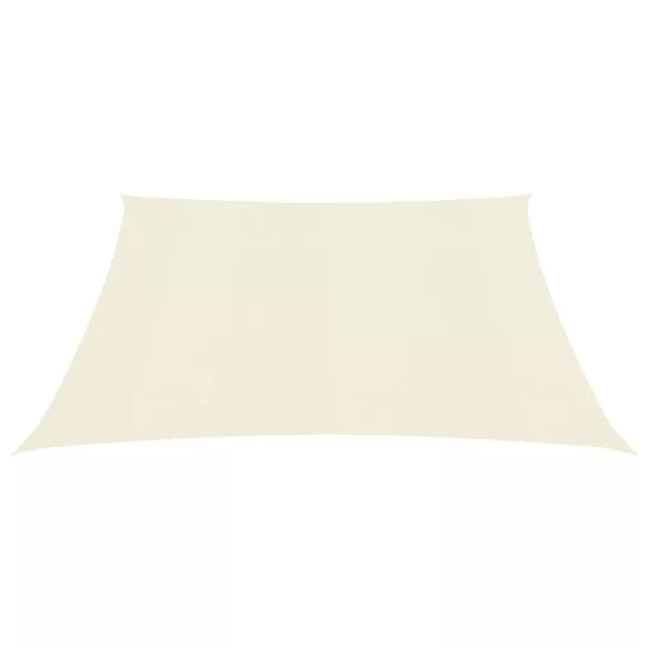 krémszínű HDPE napvitorla 160 g/m² 3 x 3 m