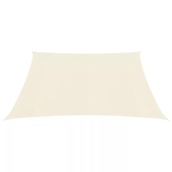 krémszínű HDPE napvitorla 160 g/m² 4 x 4 m