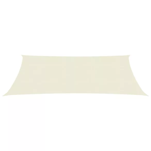 krémszínű HDPE napvitorla 160 g/m² 2,5 x 5 m