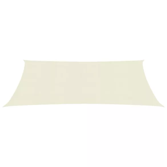krémszínű HDPE napvitorla 160 g/m² 3 x 5 m