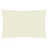 krémszínű HDPE napvitorla 160 g/m² 3 x 6 m