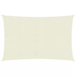 krémszínű HDPE napvitorla 160 g/m² 3 x 6 m