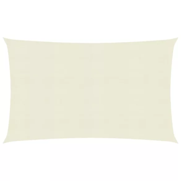 krémszínű HDPE napvitorla 160 g/m² 5 x 8 m