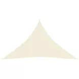 krémszínű HDPE napvitorla 160 g/m² 2,5 x 2,5 x 3,5 m