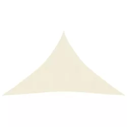 krémszínű HDPE napvitorla 160 g/m² 2,5 x 2,5 x 3,5 m