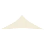 krémszínű HDPE napvitorla 160 g/m² 3 x 3 x 3 m