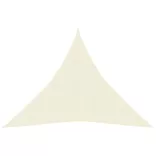 krémszínű HDPE napvitorla 160 g/m² 4 x 4 x 4 m