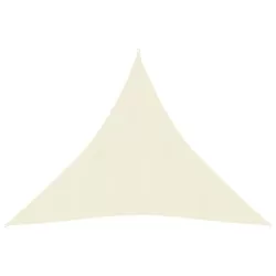 krémszínű HDPE napvitorla 160 g/m² 4 x 4 x 4 m