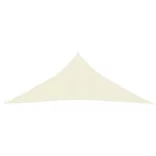 krémszínű HDPE napvitorla 160 g/m² 4 x 4 x 4 m