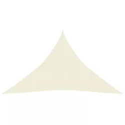 krémszínű HDPE napvitorla 160 g/m² 4 x 4 x 5,8 m