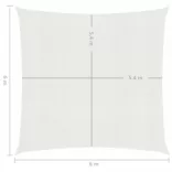 fehér HDPE napvitorla 160 g/m² 6 x 6 m