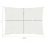 fehér HDPE napvitorla 160 g/m² 2 x 2,5 m