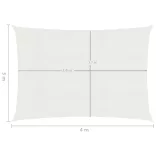 fehér HDPE napvitorla 160 g/m² 3 x 4 m