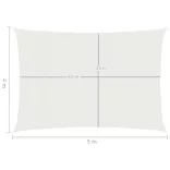 fehér HDPE napvitorla 160 g/m² 4 x 5 m