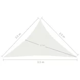 fehér HDPE napvitorla 160 g/m² 2,5 x 2,5 x 3,5 m